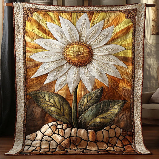 Crystal Daisy Quilt Blanket