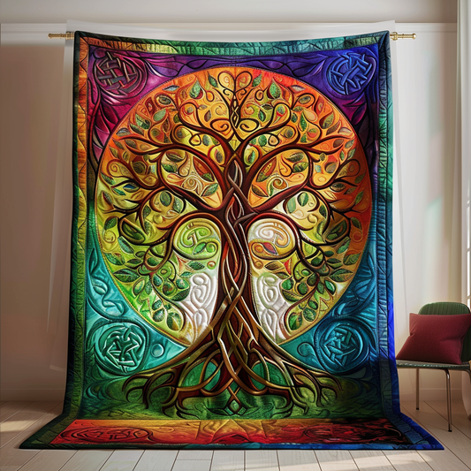 Majestic Tree of Life Quilted Blanket - Throw (55" x 60")