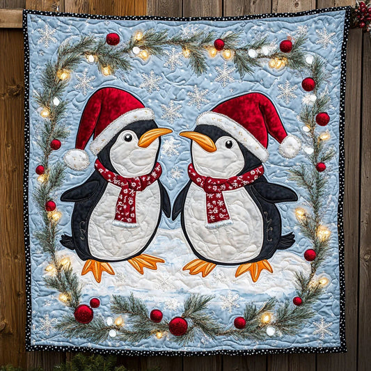 Cuddly Penguin Quilt Blanket