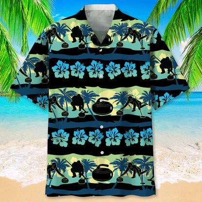 Curling Nature Beach Hawaiian Shirt