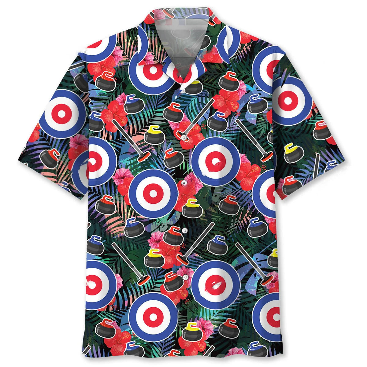 Curling Tropical Hawaiian Shirt