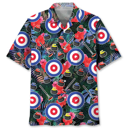 Curling Tropical Hawaiian Shirt