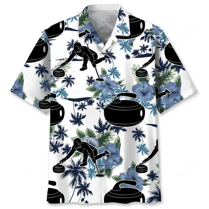 Curling White Nature Hawaiian Shirt
