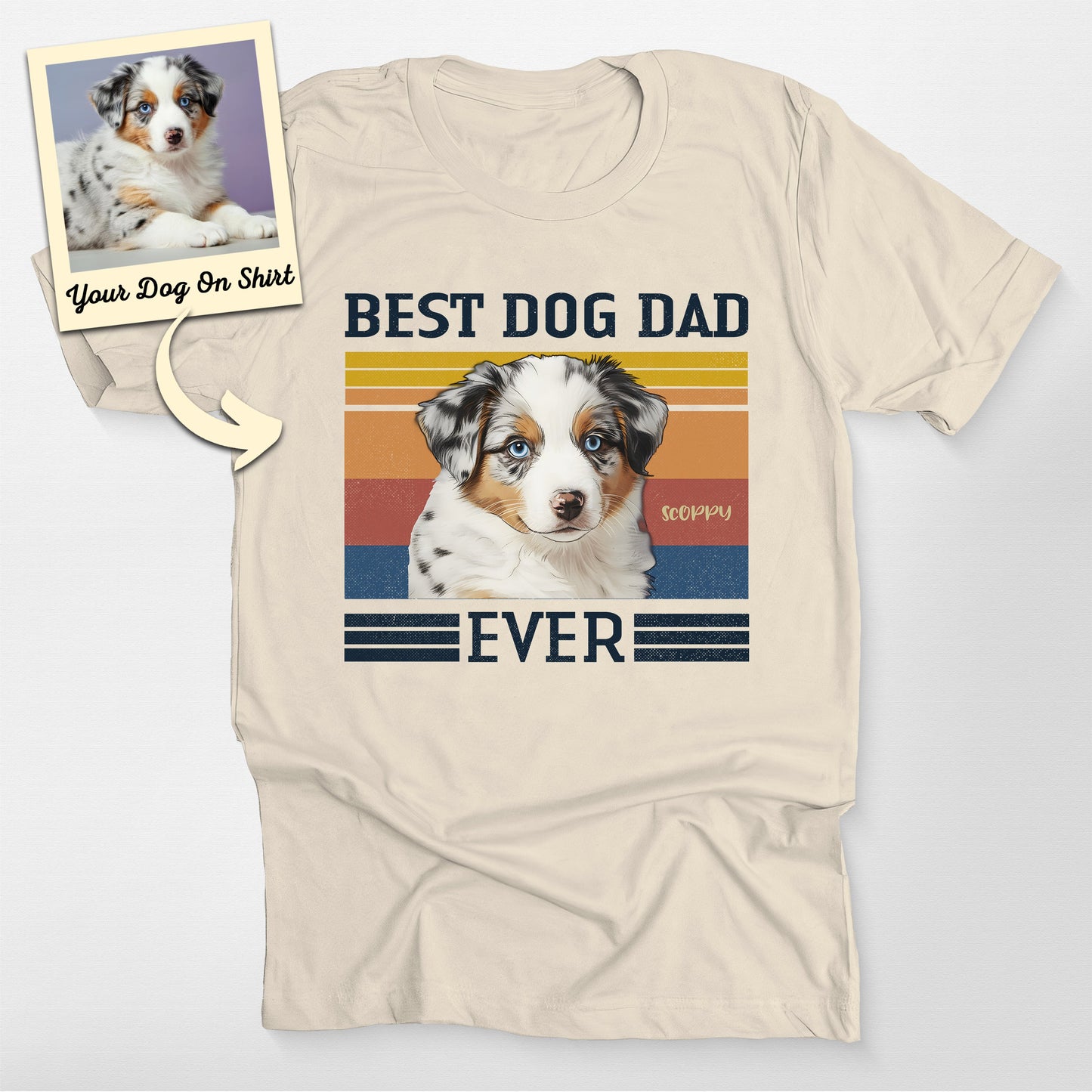Custom Australian Shepherd Shirt Best Dog Dad Colo, custom pet portrait gift for pet lovers (view 3)