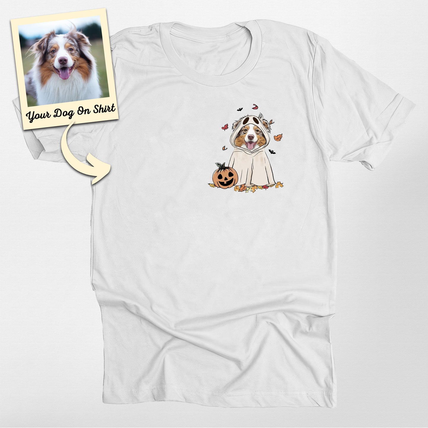 Custom Australian Shepherd Shirt Cute Ghost Bella (view 6)