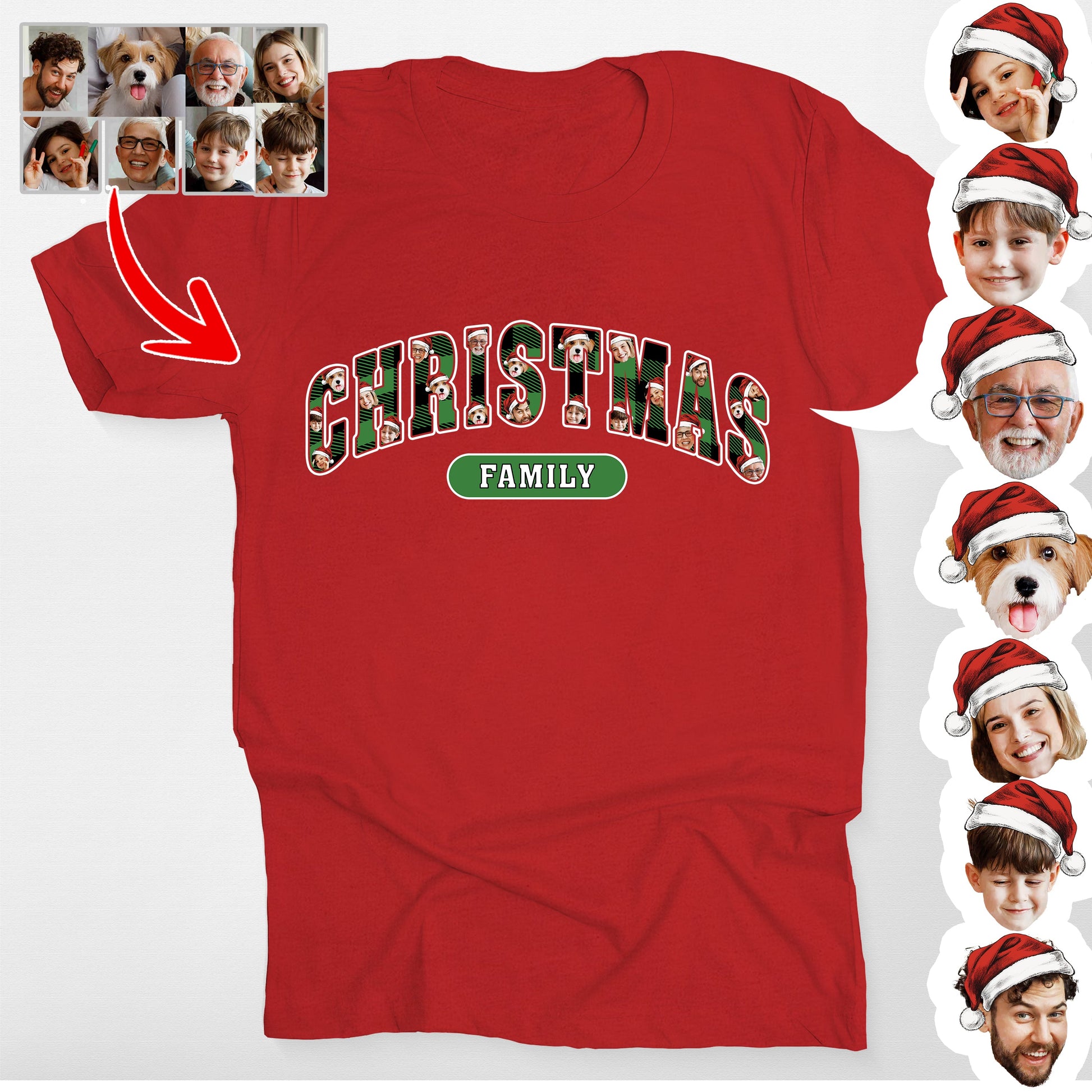 Custom Bella Canvas Christmas Family Squad Shirt (view 3)