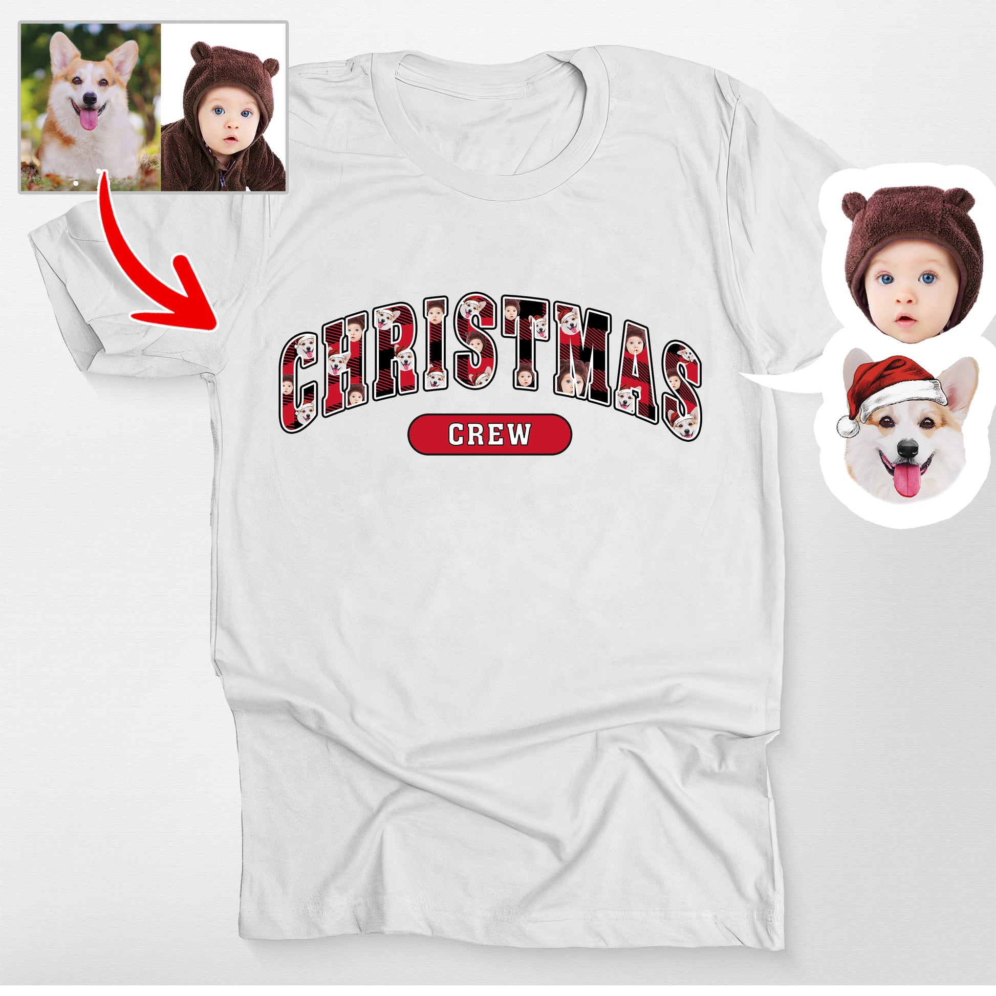 Custom Bella Canvas Christmas Family Squad Shirt (view 4)