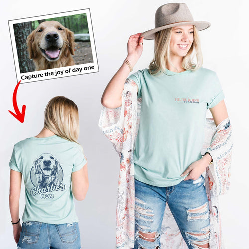 Custom Dog Bella Canvas Crewneck T-Shirt for Dog M, custom pet portrait gift for pet lovers
