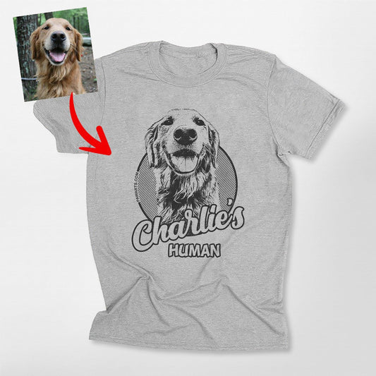 Custom Dog Bella Canvas T-Shirt for Moms, custom pet portrait gift for pet lovers