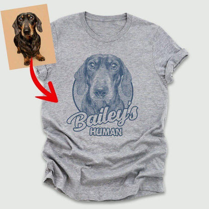 Custom Dog Bella Canvas T-Shirt for Moms, custom pet portrait gift for pet lovers (view 16)