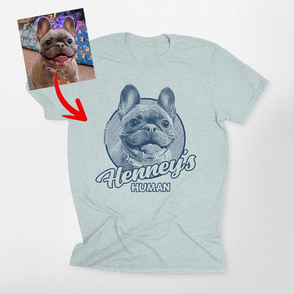 Custom Dog Bella Canvas T-Shirt for Moms, custom pet portrait gift for pet lovers (view 4)