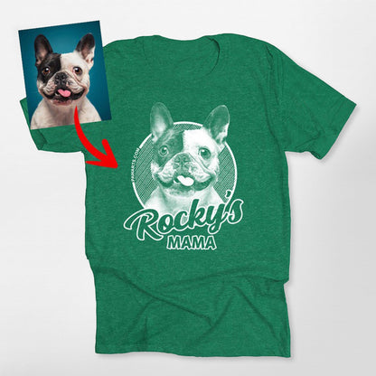 Custom Dog Bella Canvas T-Shirt for Moms, custom pet portrait gift for pet lovers (view 19)
