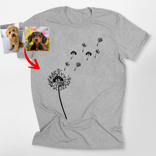 Custom Dog Portrait Bella Canvas Shirt Personalize, custom pet portrait gift for pet lovers