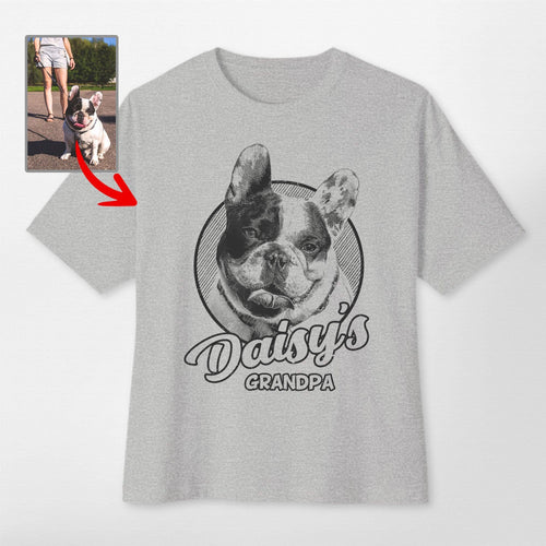 Custom Dog Portrait Oversized T-Shirt for Dog Lov, custom pet portrait gift for pet lovers
