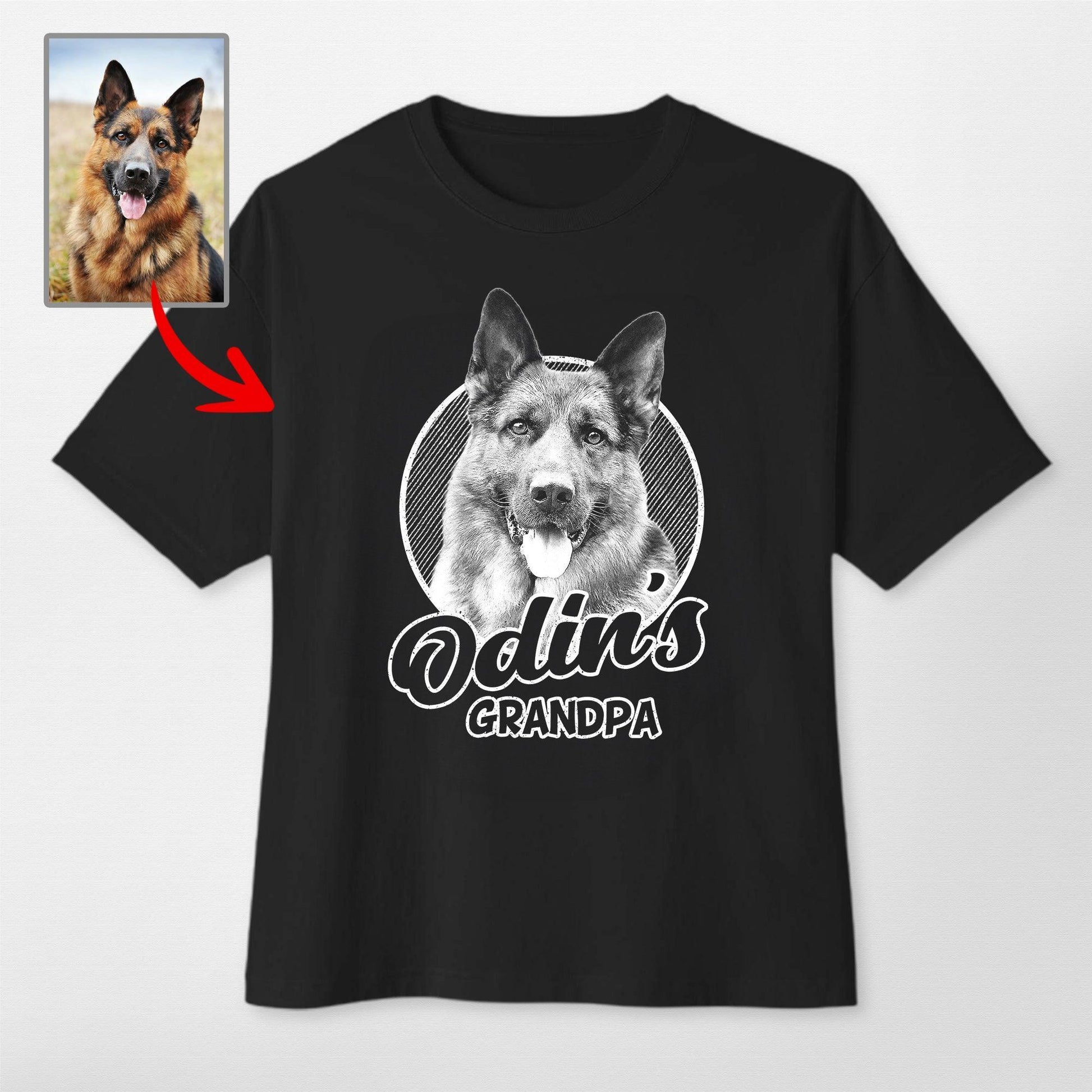 Custom Dog Portrait Oversized T-Shirt for Dog Lov, custom pet portrait gift for pet lovers (view 2)