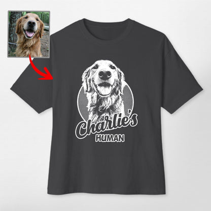 Custom Dog Portrait Oversized T-Shirt for Dog Lov, custom pet portrait gift for pet lovers (view 3)