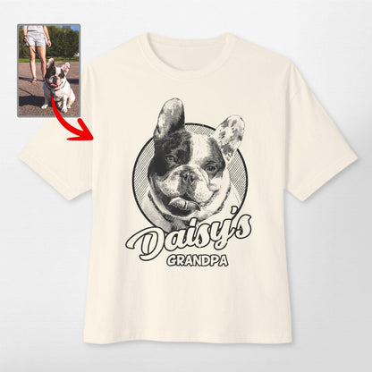 Custom Dog Portrait Oversized T-Shirt for Dog Lov, custom pet portrait gift for pet lovers (view 5)