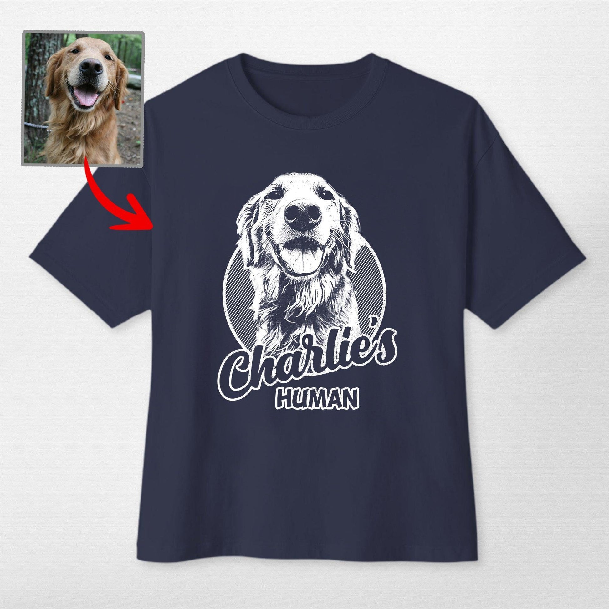 Custom Dog Portrait Oversized T-Shirt for Dog Lov, custom pet portrait gift for pet lovers (view 6)
