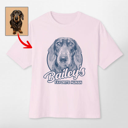 Custom Dog Portrait Oversized T-Shirt for Dog Lov, custom pet portrait gift for pet lovers (view 8)