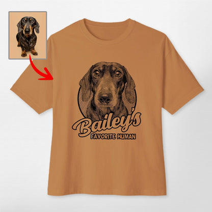 Custom Dog Portrait Oversized T-Shirt for Dog Lov, custom pet portrait gift for pet lovers (view 9)