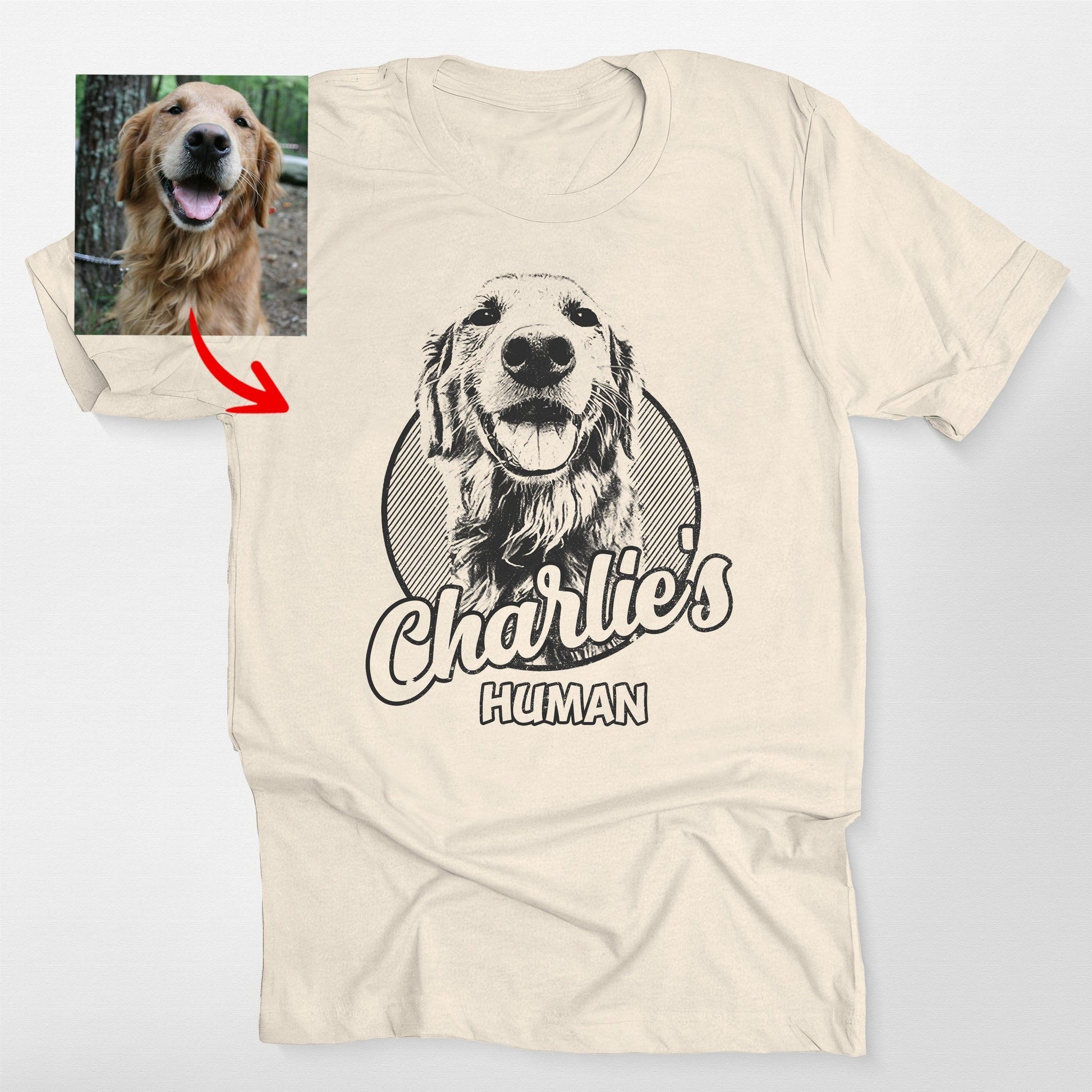 Custom Dogface Bella Canvas Shirt for Dad, custom pet portrait gift for pet lovers (view 12)