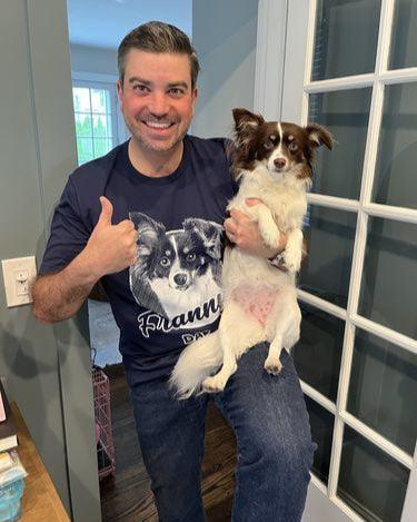 Custom Dogface Bella Canvas Shirt for Dad, custom pet portrait gift for pet lovers (view 13)