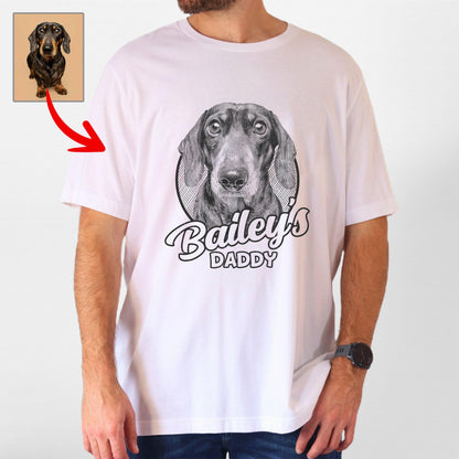 Custom Dogface Bella Canvas Shirt for Dad, custom pet portrait gift for pet lovers (view 19)