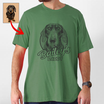 Custom Dogface Bella Canvas Shirt for Dad, custom pet portrait gift for pet lovers (view 20)
