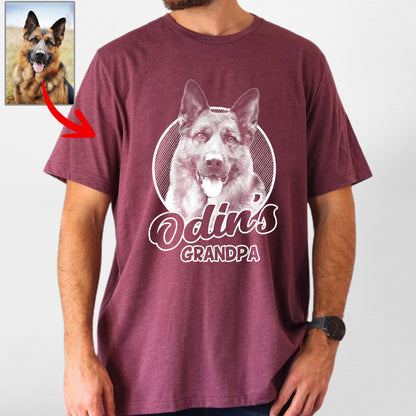 Custom Dogface Bella Canvas Shirt for Dad, custom pet portrait gift for pet lovers (view 4)