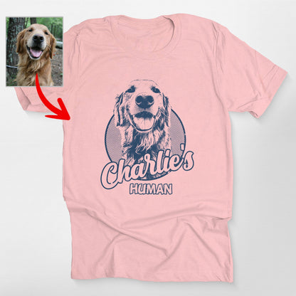 Custom Dogface Bella Canvas T-Shirt for Mom, custom pet portrait gift for pet lovers (view 14)