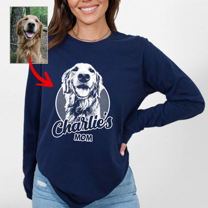 Custom Dogface Long Sleeve Shirt for Mom (view 3)