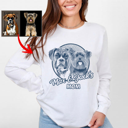 Custom Dogface Long Sleeve Shirt for Mom (view 4)