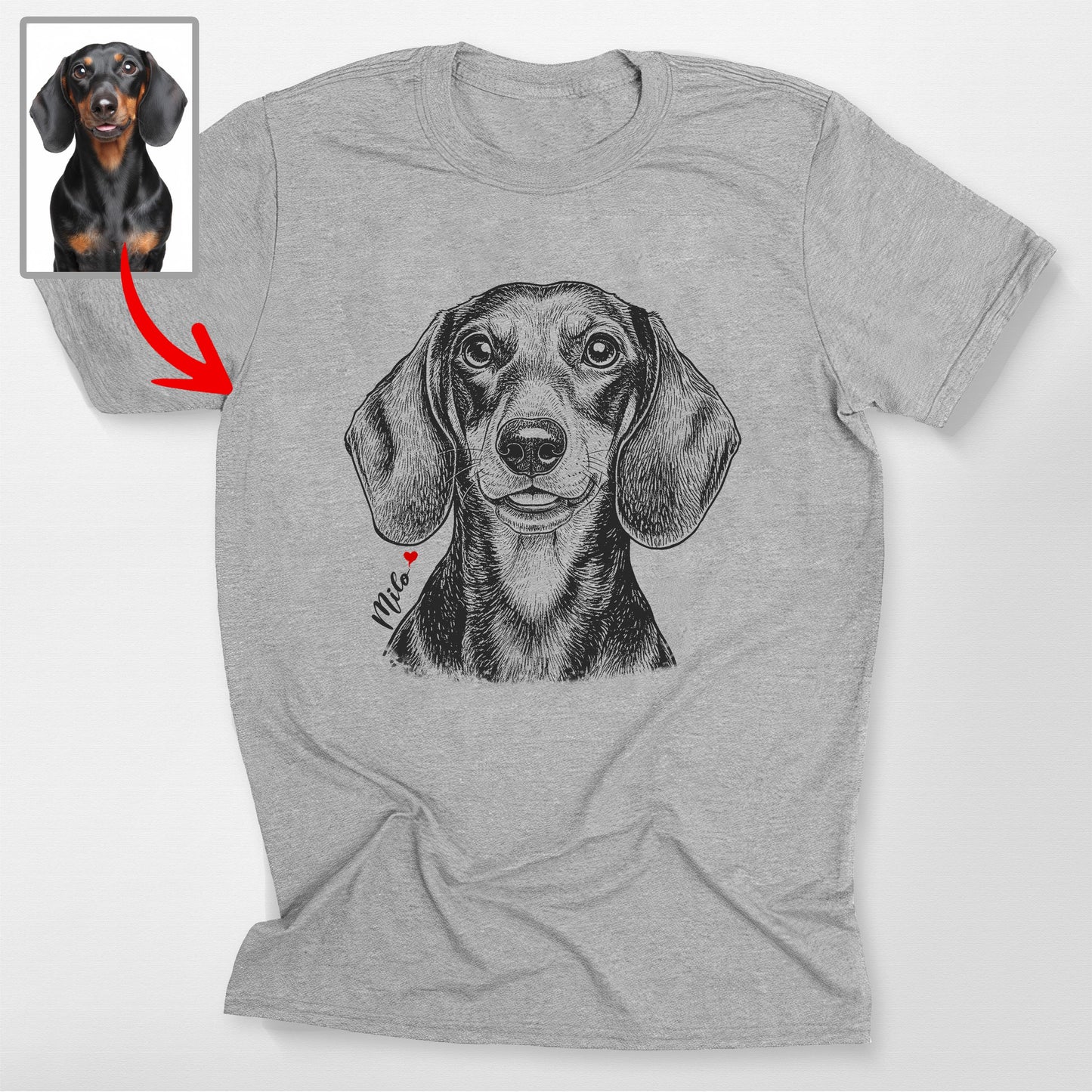 Custom Dogface Shirt Bella Canvas Tee, custom pet portrait gift for pet lovers