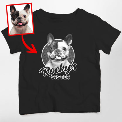 Custom Dogface Unisex Shirt for Kid, custom pet portrait gift for pet lovers