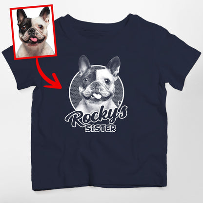 Custom Dogface Unisex Shirt for Kid, custom pet portrait gift for pet lovers (view 6)
