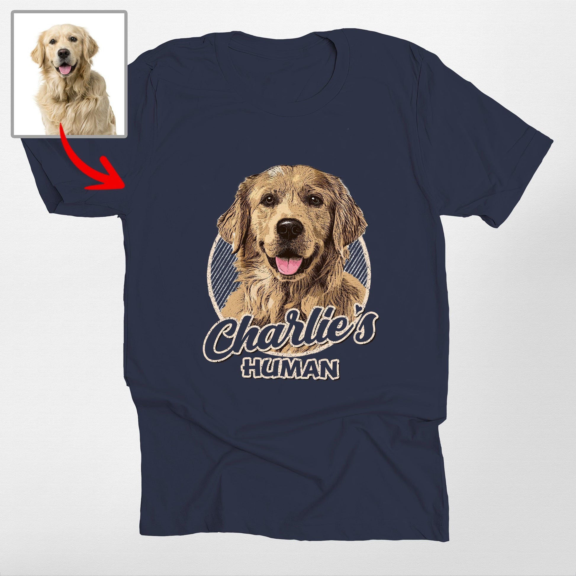 Custom Dogface with Colorful Style T-Shirt, custom pet portrait gift for pet lovers (view 17)