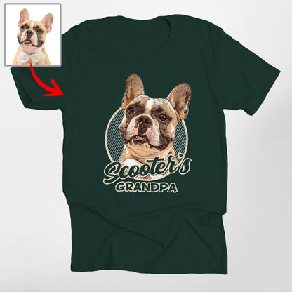 Custom Dogface with Colorful Style T-Shirt, custom pet portrait gift for pet lovers (view 3)
