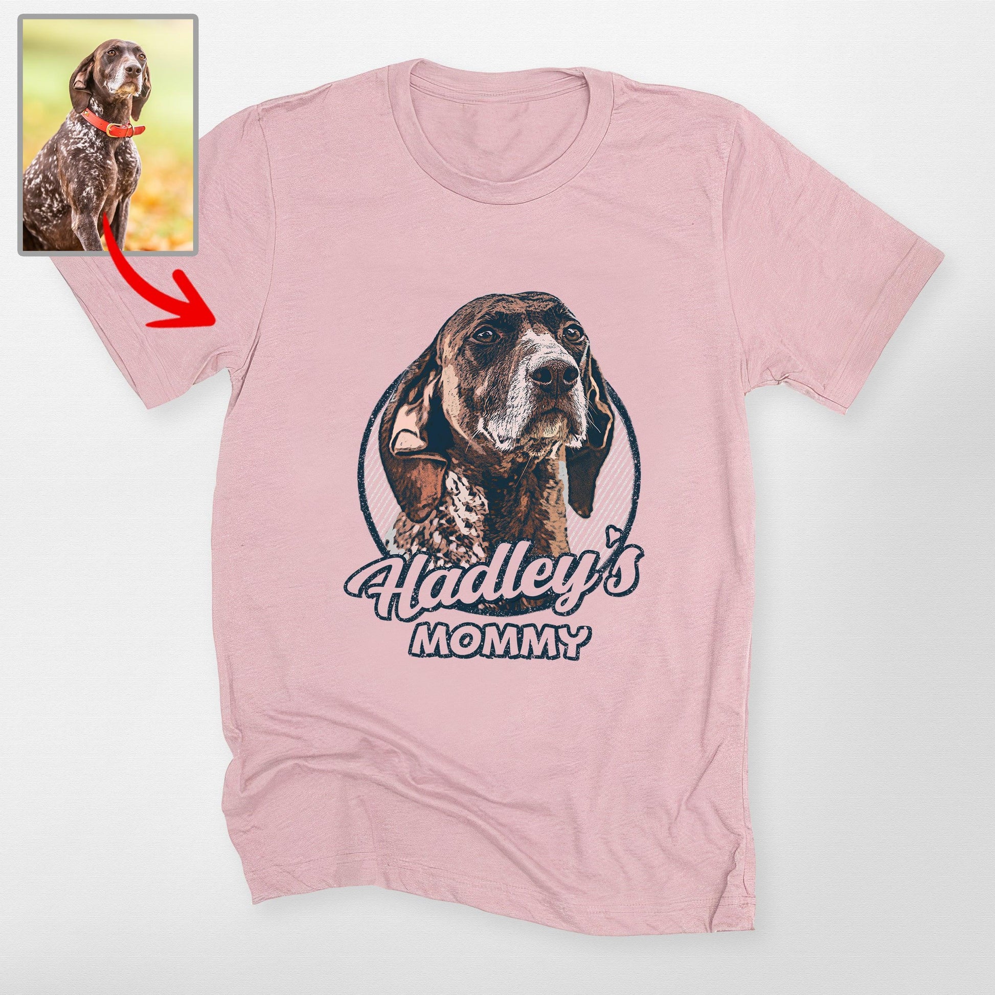 Custom Dogface with Colorful Style T-Shirt, custom pet portrait gift for pet lovers (view 25)