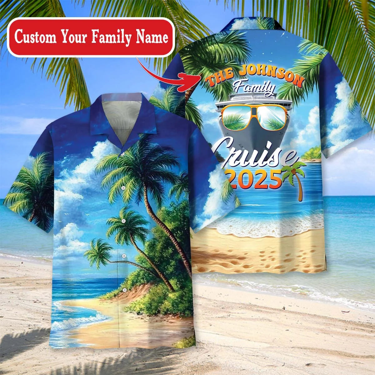Custom Family Name Cruise Hawaiian Shirt