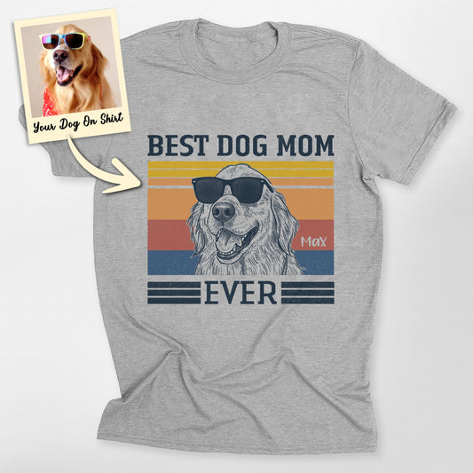 Custom Golden Retriever Shirt Best Dog Mom Bella C, custom pet portrait gift for pet lovers