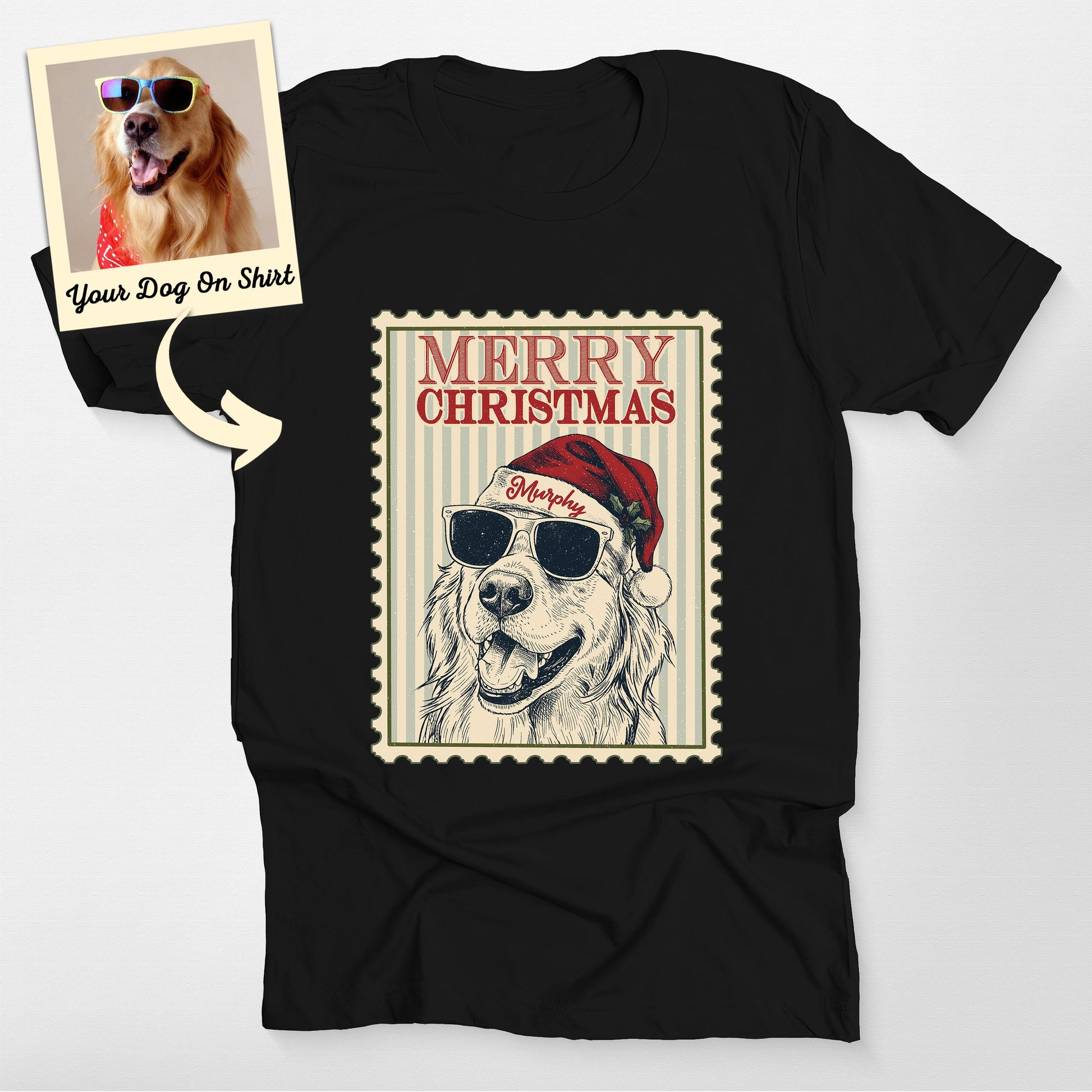 Custom Golden Retriever Shirt Christmas Portage St
