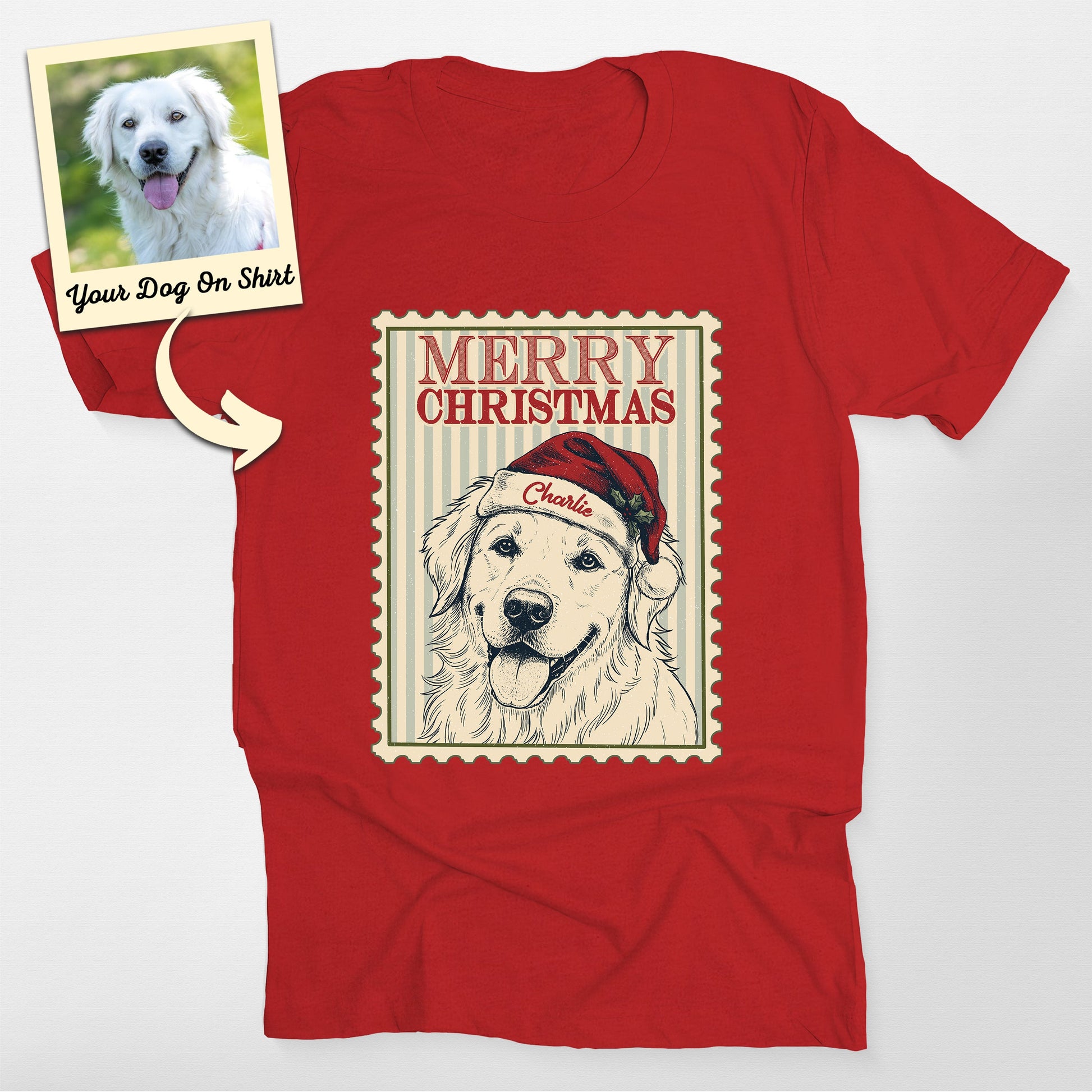 Custom Golden Retriever Shirt Christmas Portage St (view 5)