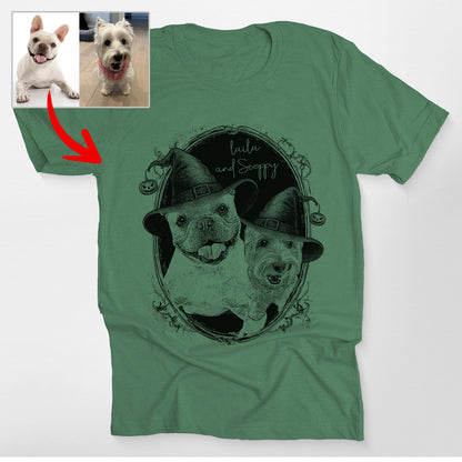 Custom Halloween Witch Hat Bella Canvas Shirt (view 4)