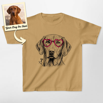 Custom Heart Glasses Gildan Kid Shirt (view 6)