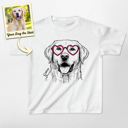 Custom Heart Glasses Gildan Kid Shirt (view 5)