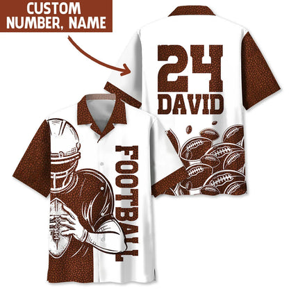 Custom Name American Football Hawaiian Shirt