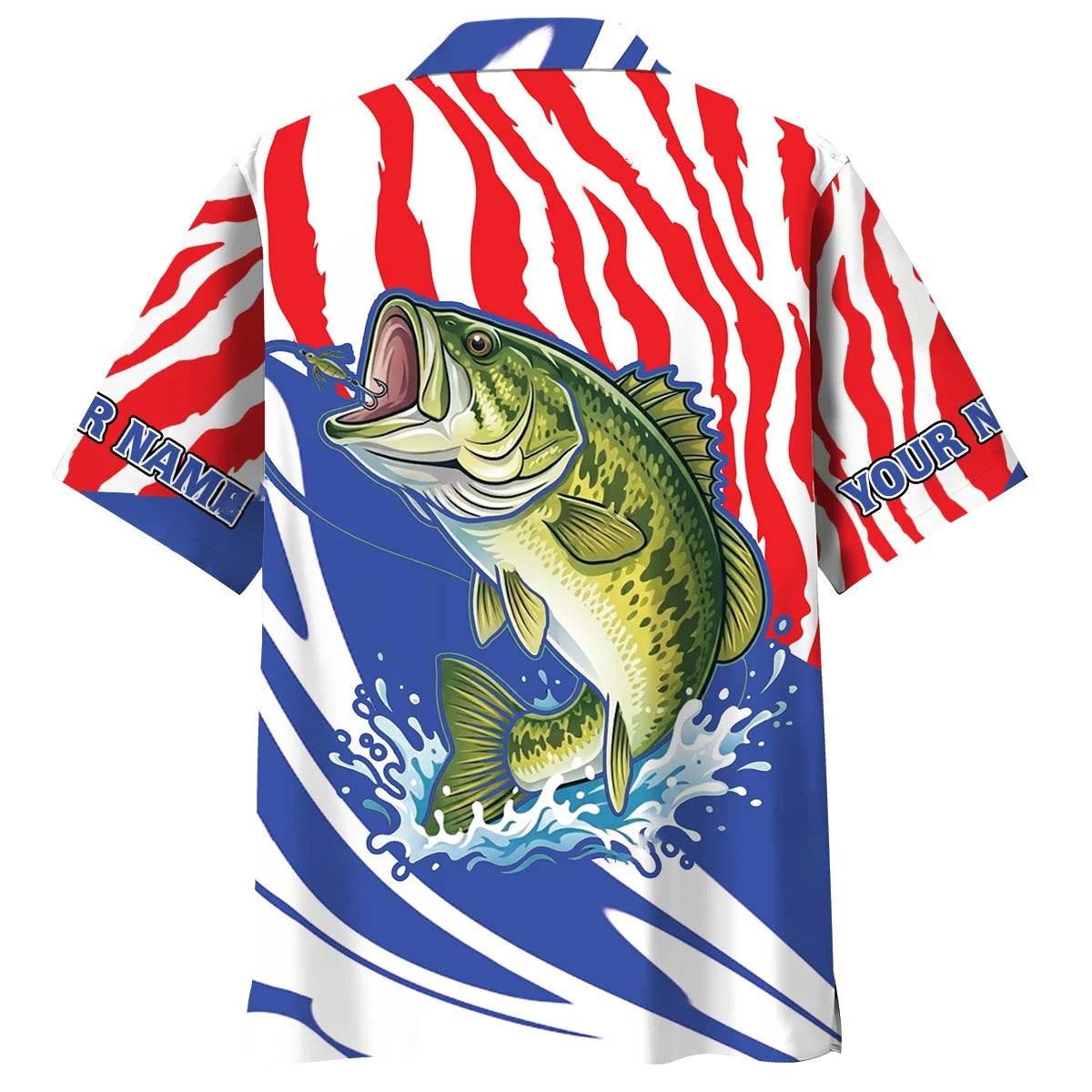 Custom Name Bass Fishing Team Hawaiian Shirt