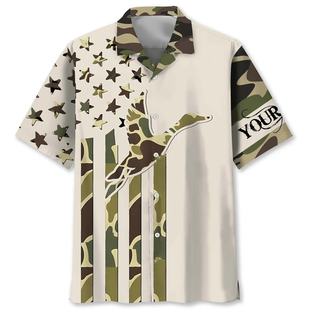 Custom Name Custom Duck Hunting Camo Hawaiian Shirt