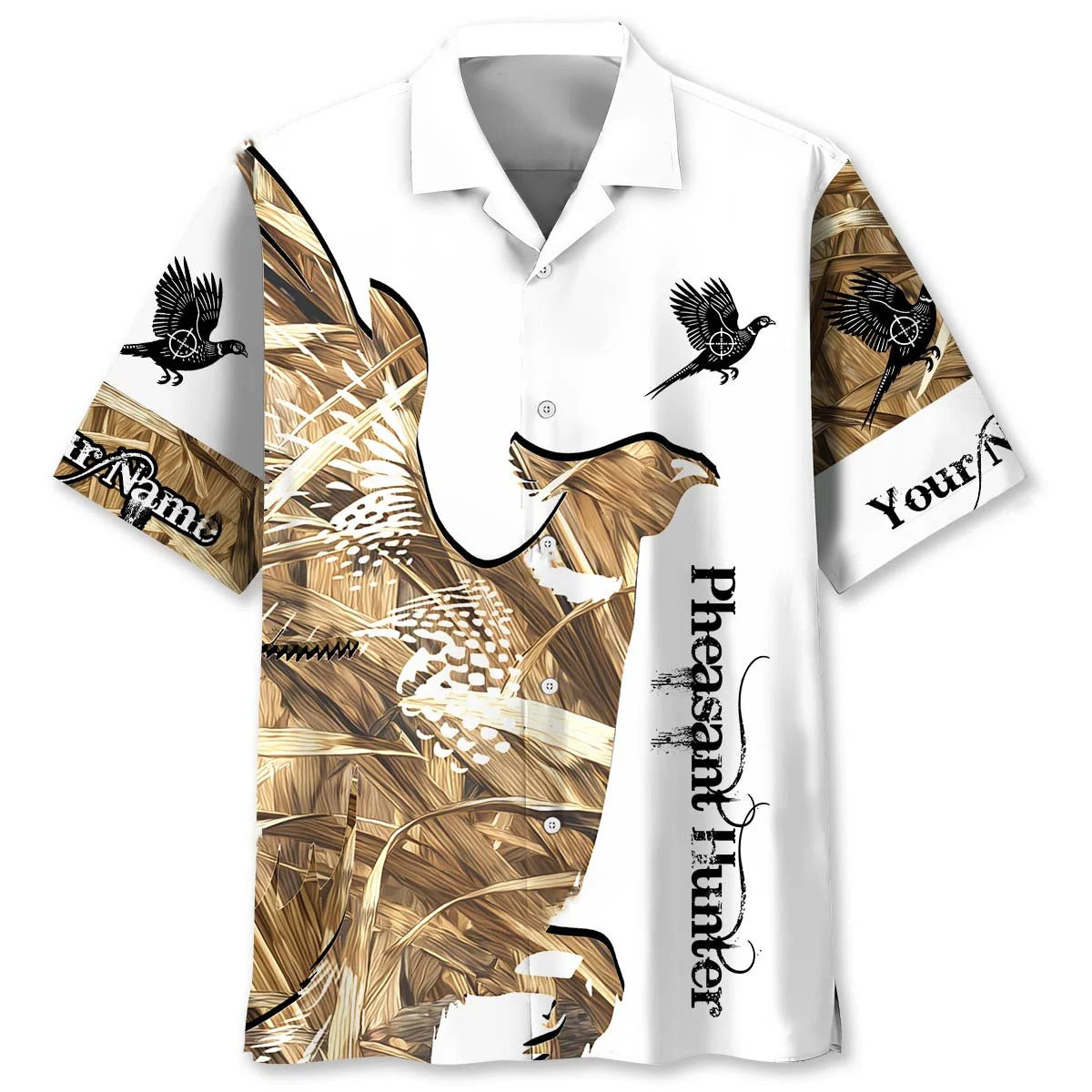 Custom Name Pheasant Bird Hunter Hawaiian Shirt