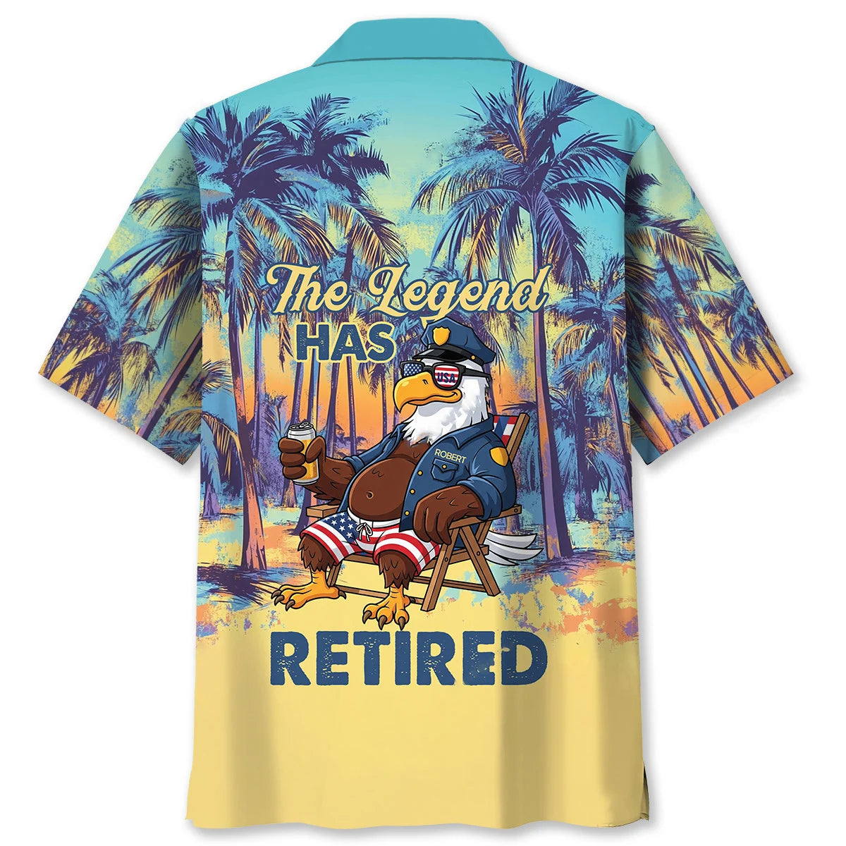 Custom Name Police Summer Vacation Hawaiian Shirt
